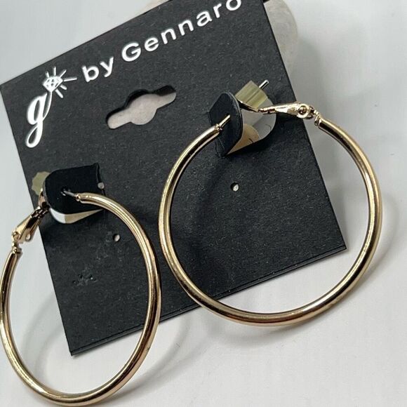 G by Gennaro Classic GOld HoopsEarrings $16ea / 3 for $25  3623 - Picture 4 of 6